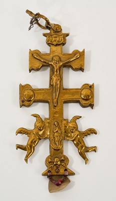 Lot 857 - 18th / 19th century Spanish Caravaca cross / reliquary