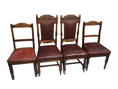 Lot 5380 - Set of six mahogany chairs together with two others