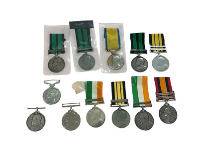 Lot 85 - Collection of twelve replica / copy medals to include Queen's South Africa (x2), King's South Africa (x2), Africa General Service medal (x3), Ashanti medal, (x3) and Baltic medal (x2), (12).