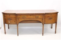 Lot 1360 - Very large George III mahogany and walnut...