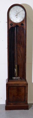 Lot 677 - Good quality Regency 8 day regulator longcase clock of small proportions by William Darling, York, circa 1825. The circular silvered dial with subsidiary dial and central single hand and date ap...