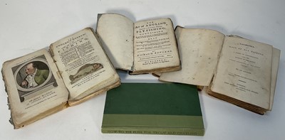 Lot 949 - Four volumes: The Art of Angling by Richard Bowlker, The Angler's Museum, 1784, Salmonia: or Days of Fly Fishing by An Angler and The Trout Fly Dresser's Cabinet of Devices by H. G. McClelland,...