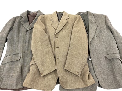 Lot 915 - Three gentleman's tweed hacking jackets, sizes 38 and 42 and one unmarked (3)