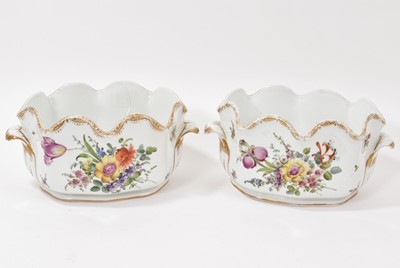 Lot 176 - Pair of Dresden porcelain planters