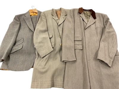 Lot 920 - Gentleman's vintage Bernard Weatherill covert coat, another with velvet collar and a gentleman's Bladen two piece tweed suit
