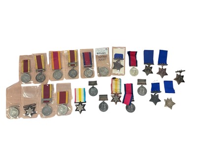 Lot 86 - Collection of twenty three replica / copy medals to include Khedive's Star (x6), Military General Service Medal (x7), Gwalior Star (x3), and various Chinda War medal's (x7), (23). N.B. Some wit...