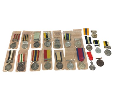 Lot 88 - Collection of twenty replica / copy medals to include Khedive's Sudan Medal, (x2), Jummoo and Kashmir medal, (x1), North West Canada medal, and others, (20).