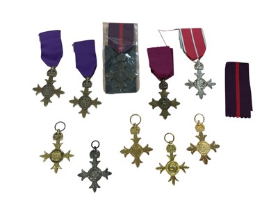 Lot 105 - Collection of ten replica / copy O.B.E. and M.B.E. medals, (10).