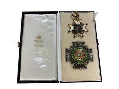 Lot 106 - Replica / copy K.C.B. Knight Commanders of the Most Honourable Order of the Bath, neck badge and star, in replica box.