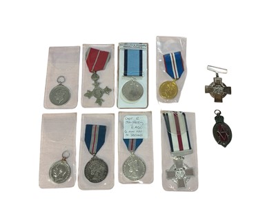 Lot 113 - Collection of ten replica / copy medals to include 2002 Golden Jubilee medal (x1), M.B.E. (x1), Conspicuous Gallantry Cross (x2), Albert medal (x1), King's Police medal (x1), Imperial Service me...