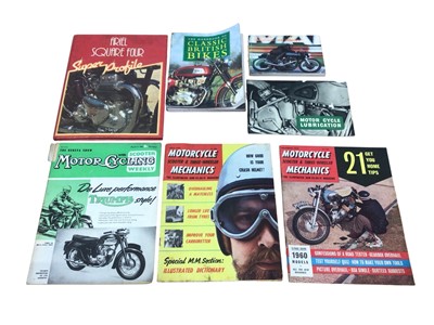 Lot 35 - Four boxes of various motorcycle related books, magazines and other items (4 boxes).