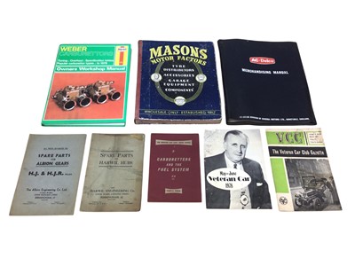 Lot 36 - Collection of various early motoring related items to include The Veteran Car Club Gazette, 1950s RAC Guide and Handbook and other items (1 box).