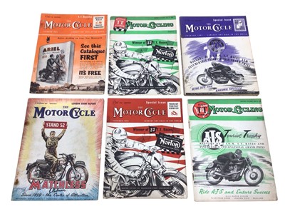 Lot 38 - Two boxes of early motorcycling magazines and related items (2 boxes).