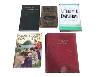 Lot 40 - Collection of motoring related books, photographs, handbooks and other items (1 box).