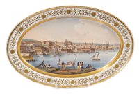 Lot 9 - Early 19th century Naples porcelain oval dish...