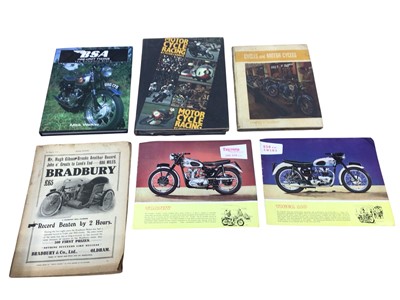 Lot 54 - Collection of interesting motorcycle related ephemera to include sales brochures, race programmes and other items (1 box)