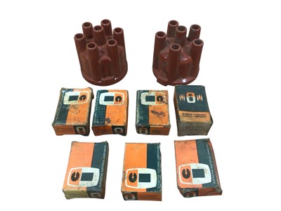 Lot 60 - Two boxes containing a selection of various car ignition system parts (2 boxes).