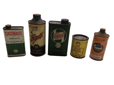 Lot 66 - Good collection of vintage motoring related tins (1 box).