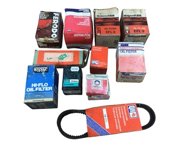 Lot 74 - Two boxes containing various motor factors parts and service items (2 boxes).