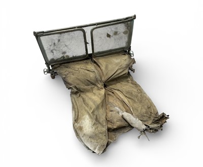 Lot 75 - Early motoring interest- folding glass screen for the rear passenger compartment of an open tourer.