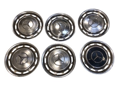 Lot 82 - Group of Mercedes-Benz and other chrome wheel trims and hub caps (1 box).