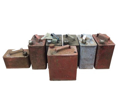Lot 83 - Groups of assorted fuel cans.