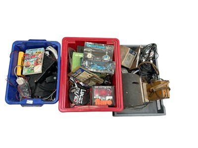 Lot 84 - Three boxes of assorted automobilia to include a CB radio set, Lucas lights and other items (3 boxes).