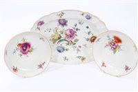 Lot 13 - Pair late 18th / 19th century Meissen saucer...