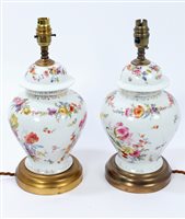 Lot 18 - Pair early 20th century Dresden porcelain...