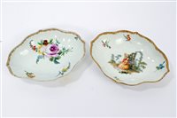 Lot 22 - 19th century Meissen porcelain petal-shaped...