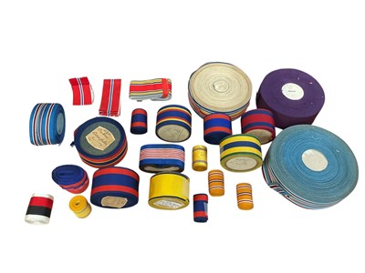 Lot 150 - Collection of assorted medal ribbons for American and other campaign medals (1 box).