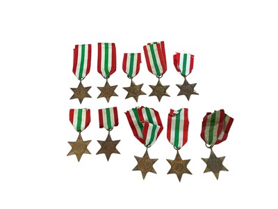 Lot 179 - Collection of ten Second World War Italy Stars (some with ribbons), (10).