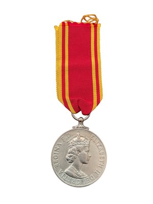 Lot 184 - Fire Brigade Long Service medal named to Sub. Offr. Herbert Kinsey