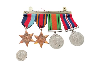 Lot 187 - Second World War medal group comprising 1939 - 1945 Star, Burma Star, Defence and War medals (mounted on bar), together with Army Soldier's Service and Pay Book and other paperwork related to th...