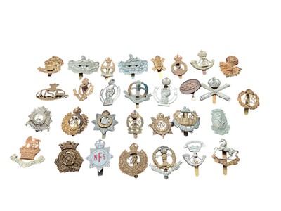 Lot 191 - Collection of approximately thirty British Military cap badges to include Artists Rifles and Royal Armoured Corps, (30).