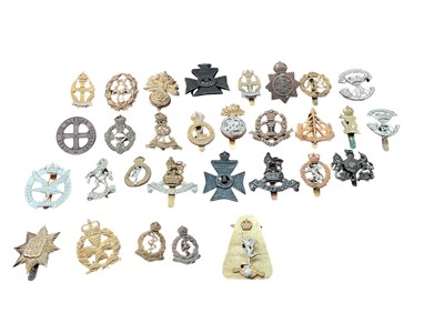 Lot 192 - Collection of approximately thirty British Military cap badges to include ATS and Glider Pilot Regiment, (30).