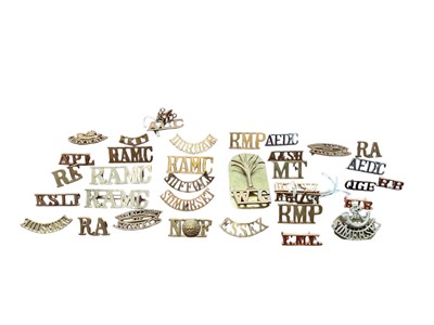 Lot 196 - Collection of approximately thirty six British Military shoulder titles, (36).