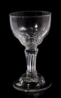 Lot 39 - Mid-18th century sweetmeat glass with faceted...