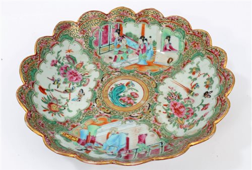 Lot 52 - Late 19th century Cantonese fluted dish with...