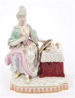 Lot 54 - Late 19th century Meissen porcelain figure of...