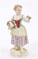 Lot 55 - Late 19th century Meissen porcelain figure of...