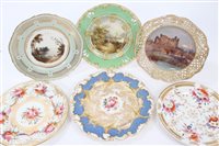 Lot 69 - Early 19th century Rockingham dessert plate...