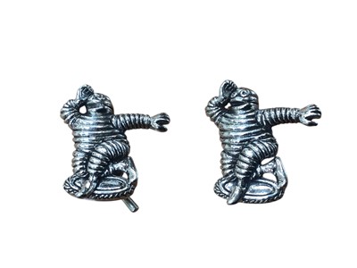 Lot 105 - Pair of Gentleman's silver cufflinks in the form of Bibendum (the Michelin man), each stamped sterling to reverse.