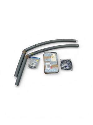 Lot 118 - Two Volvo P1800S gutter rail trims for LH and RH sides, together with a P1800S metal timing chain set, and selection of P1800S chrome door finishers and a Volvo seal.