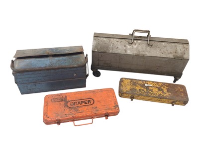 Lot 124 - Group of sockets and spanners in toolboxes