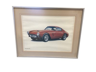 Lot 140 - Group of ten various limited edition prints of Ferrari's in glazed frames, (10).