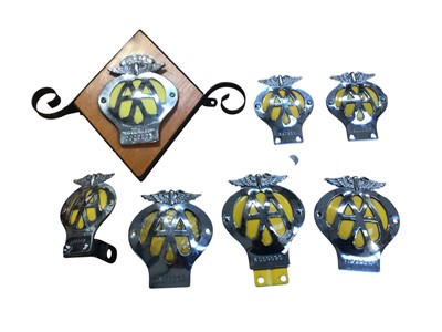 Lot 163 - AA Jersey members badge, together with six other various AA members badges, (7).