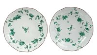 Lot 79 - Pair of Bristol saucer dishes, each painted in...