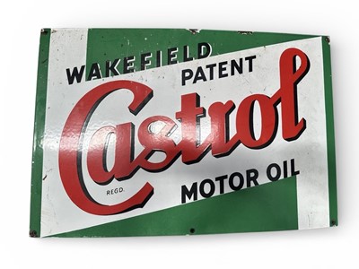 Lot 176 - Original Wakefield Castrol enamel advertising sign.