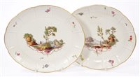 Lot 82 - Pair 18th century Ludwigsburg oval dishes with...